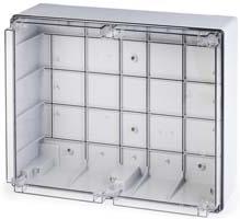 Кутия 450х370х180мм IP56, UV,плътни стени, затваряне с винт на прозрачен капак,Scabox Scame