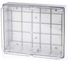 Кутия 450х370х130мм IP56, UV,плътни стени, затваряне с винт на прозрачен капак,Scabox Scame