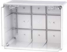 Кутия 300х220х170мм IP56, UV,плътни стени, затваряне с винт на прозрачен капак, Scabox Scame