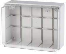 Кутия 300х220х120мм IP56, UV,плътни стени, затваряне с винт на прозрачен капак,Scabox Scame