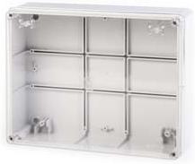 Кутия 240х190х90мм IP56, UV,плътни стени, затваряне с винт на прозрачен капак, Scabox Scame