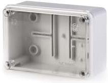 Кутия 120х80х50мм IP56, UV,плътни стени, затваряне с винт на прозрачен капак, Scabox Scame