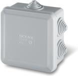 Кутия 80х80x40мм IP55, UV, 6 кабелни мембрани за PG16, затваряне на клик, new, серия Cubox Scame