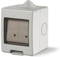 Сериен ключ моноблок IP55 Unibox, цвят СИВ Scame