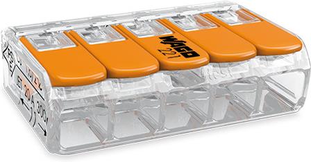 Бърза връзка отваряема 5х0,2-4мм2 (25бр.) за гъвкав/твърд проводник 32A 450V Wago