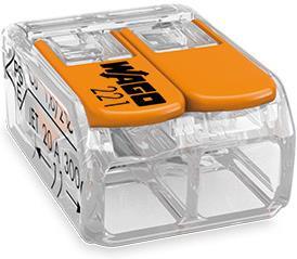 Бърза връзка отваряема 2х0,2-4мм2 (100бр.) за гъвкав/твърд проводник 32A 450V Wago