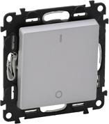 Двуполюсен ключ цвят Алуминий Valena Life Legrand