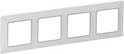 Рамка 4х цвят Бяла с хром Valena Life Legrand