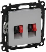 Розетка за тонколони двойна цвят алуминий Valena Life Legrand