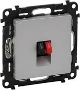 Розетка за тонколони единична цвят алуминий Valena Life Legrand