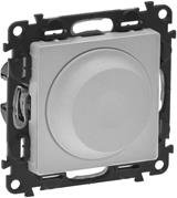 Димер ротативен R=5-300W L=5-300VA LED=5-75W цвят алуминий Valena Life Legrand