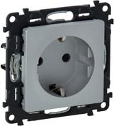 Контакт ШУКО 16A детска защита цвят алуминий Valena Life Legrand