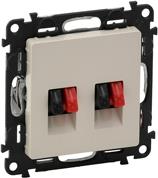 Розетка за тонколони двойна цвят крем Valena Life Legrand