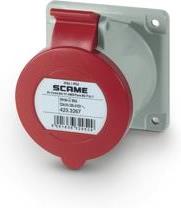 Промишлен контакт 3P+N+Е 32A 346-415V IP54 ПРАВ серия Optima панелен монтаж 75х75мм Scame