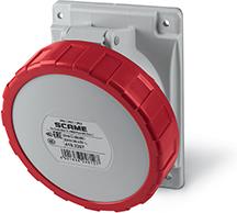 Промишлен контакт 3P+N+Е 32A 380V IP66 серия Optima панелен монтаж 84х106мм Scame