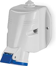 Промишлен контакт 2P+Е 16A IP44, 3 кабелни входа/изхода М20 серия Optima модел TOP Scame