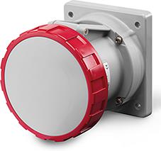 Промишлен контакт 3P+N+Е 63A 380V IP67/69 ПРАВ серия Optima панелен монтаж 100х110мм Scame