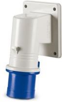 Промишлен щепсел 2P+Е 32A 380V IP44, 6h серия Eureka панелен монтаж, 90гр., 70х87мм Scame