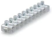 Глуха клема за свързване на кабел 4мм2 прозрачна, блокче 10бр. Scame