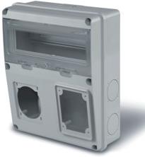 Табло за индустриални контакти и DIN модули IP55, UV, серия Enerbox /11 DIN, 1х16-32A и 1х63A/ Scame