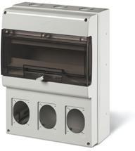 Табло за индустриални контакти и DIN модули IP66, UV, PG и М вход, серия Domino (16 DIN и 3х16A или 32A) Scame