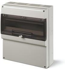 Табло за индустриални контакти и DIN модули IP66, UV, PG и М вход, серия Domino (16 DIN и плътен капак без отвори) Scame