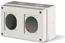 Табло за индустриални контакти IP66, UV, PG и М вход, серия Domino (2х16A или 32A) Scame