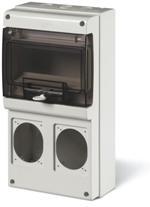 Табло за индустриални контакти и DIN модули IP66, UV, PG и М вход, серия Domino (8 DIN и 2х16A) Scame