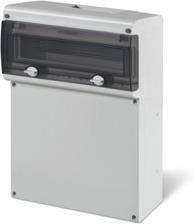 Табло за индустриални контакти и DIN модули IP66, UV, PG вход, серия BLOCK (14 DIN и плътен капак без отвори) Scame