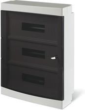 Табло за открит монтаж 3х18мод., прозрачна врата, серия Domino IP40 Scame