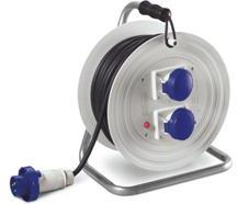 Макара индустриална IP55 серия ROLLER 330 кабел H07RN-F 30 метра х 2,5мм2 вход IEC 309 3P+E 16A и изход 2 х 3P+Е 16A Scame