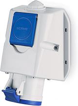 Промишлен комбиниран контакт 2P+Е 16A+шуко IP54 серия Optima Combi Scame