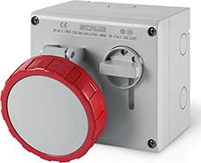 Промишлен контакт 3P+N+Е 32A IP66 с механична блокировка серия Omnia Scame