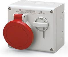 Промишлен контакт 3P+N+Е 16A IP44 с механична блокировка серия Omnia Scame