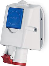 Промишлен комбиниран контакт 3P+Е 16A+шуко IP54 серия Optima Combi Scame