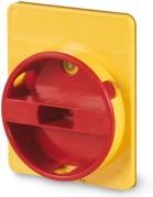 Ръкохватка жълто/червена I-0 за фланец 70x87мм за пакетни прекъсвачи Y1 COMMAND Scame