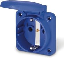 Контакт шуко 2P+Е 16A IP44 серия Domo панелен монтаж 50х60мм Scame