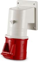 Промишлен контакт 3P+N+Е 32A 380V IP44, 6h серия Eureka панелен монтаж, 90гр., 70х87мм Scame