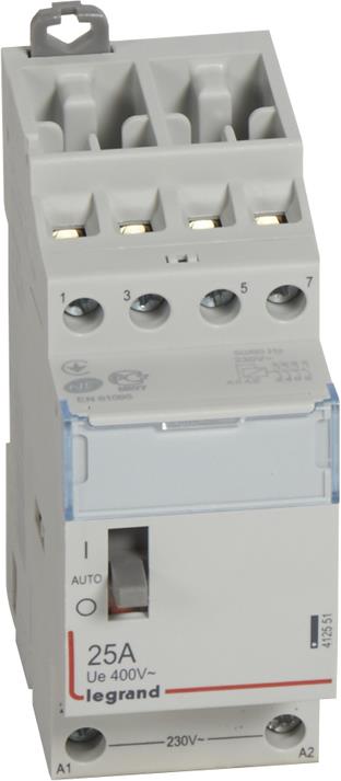 Модулен контактор с ръкохватка CX3, 25А 4NO 220V 2 модула Legrand