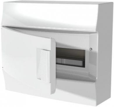 Табло за открит монтаж  12мод. Mistral41W с бяла НЕ прозрачна врата и Н и РЕ клеми ABB