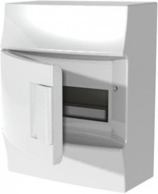 Табло за открит монтаж  8мод. Mistral41W с бяла НЕ прозрачна врата и Н и РЕ клеми ABB