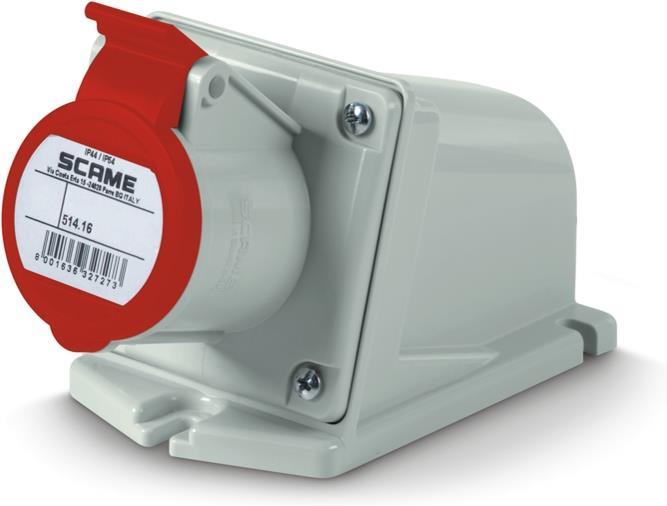 Промишлен контакт 3P+Е 16A IP44 серия XENIA Scame