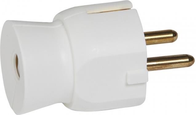 Щепсел бял 2P+Т 16A 250V /25бр/ Legrand