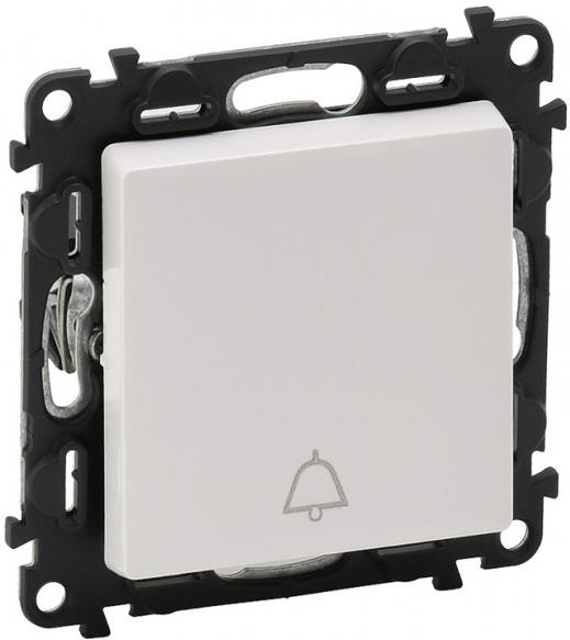 Бутон NO/NC със символ звънец цвят бял Valena Life Legrand