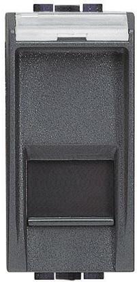 Розетка RJ45 cat.5e UTP конектор toolless IDC 1 мод. цвят Антрацит LL Bticino