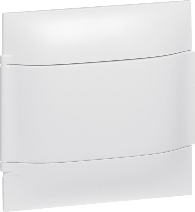 Табло за СКРИТ монтаж 8 мод. Practibox S с бяла плътна врата и Н и РЕ клеми Legrand