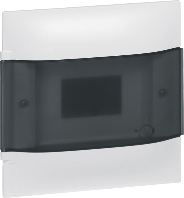 Табло за СКРИТ монтаж 6 мод. Practibox S с прозрачна врата и Н и РЕ клеми Legrand