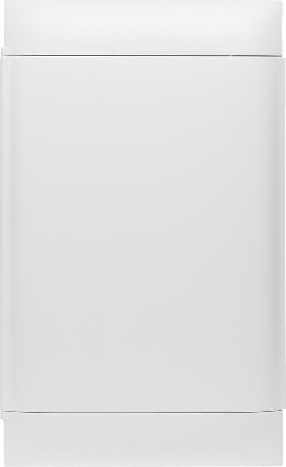 Табло за СКРИТ монтаж 2х18 мод. Practibox S с бяла плътна врата и Н и РЕ клеми Legrand