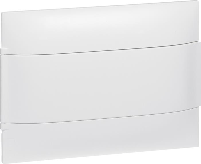 Табло за СКРИТ монтаж 18 мод. Practibox S с бяла плътна врата и Н и РЕ клеми Legrand