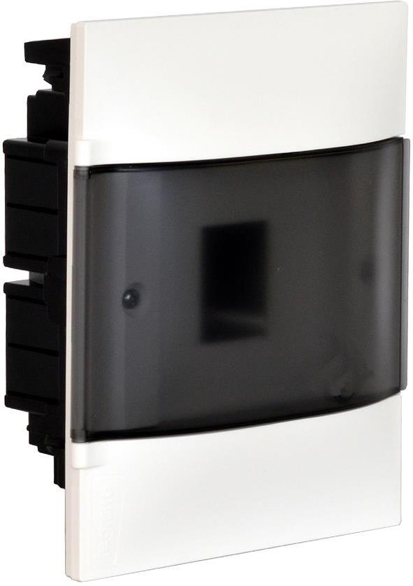 Табло за СКРИТ монтаж 4 мод. Practibox S с прозрачна врата и Н и РЕ клеми Legrand